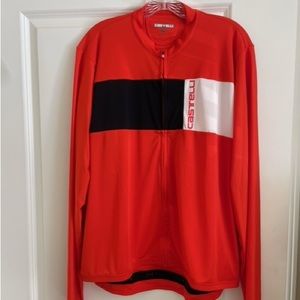 Castelli men's cycling long-sleeve jersey, 3xl (US xl-2xl), new, orange